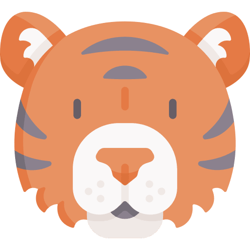 Tiger animal kingdom wild life zoo icon