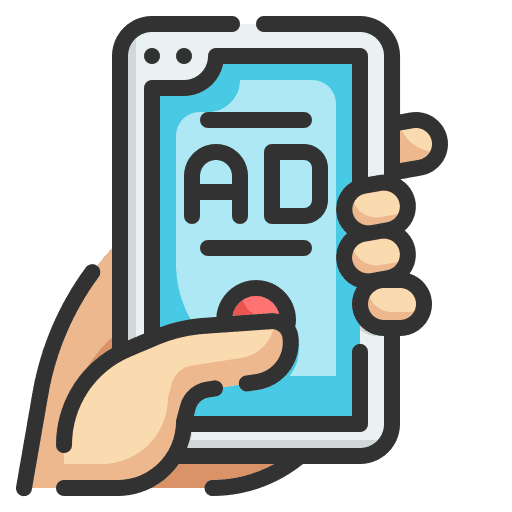 Advertising online ads ad icon