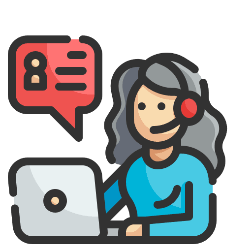 Customer service professions and jobs contact communications icon