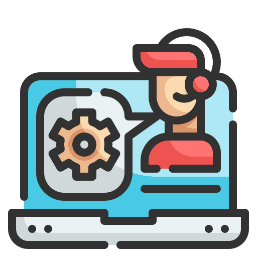 Call center technical support user laptop icon Call center technical support user laptop icon