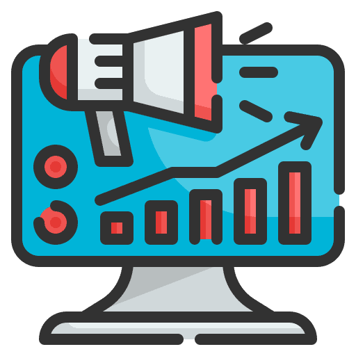 Computer graph statistics computer icon Computer graph statistics computer icon