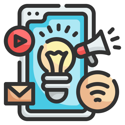 Idea mobile phone creativity communications icon Idea mobile phone creativity communications icon
