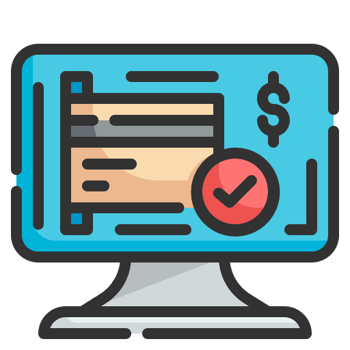 Online payment debit card ecommerce computer icon Online payment debit card ecommerce computer icon
