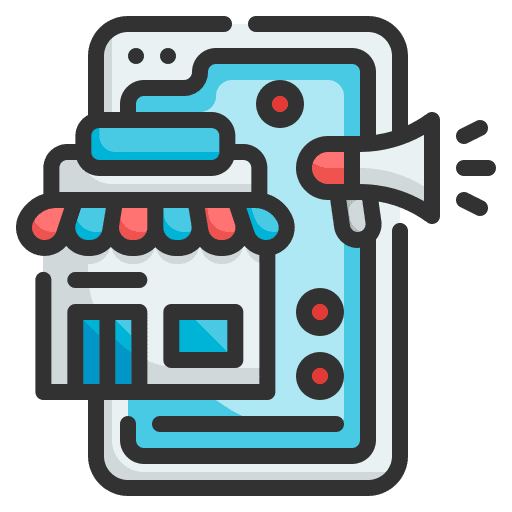 Online store electronics ecommerce smartphone icon Online store electronics ecommerce smartphone icon