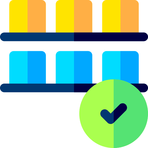 Assortment shipping and delivery check inventory icon