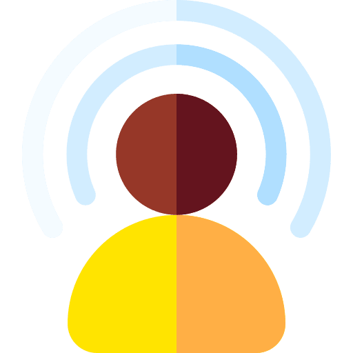Brand awareness company user head icon