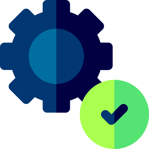 Easy installation gear check done icon Easy installation gear check done icon