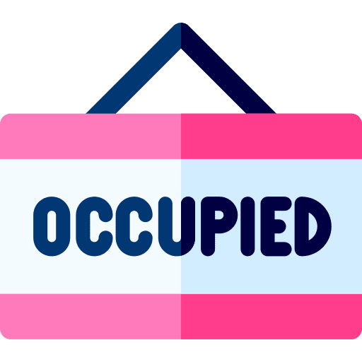 Occupied signboard signal vacant icon Occupied signboard signal vacant icon