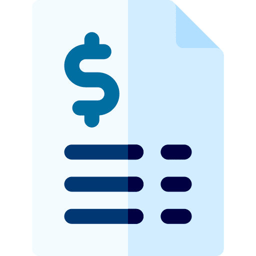 Price list document sheet paper icon Price list document sheet paper icon