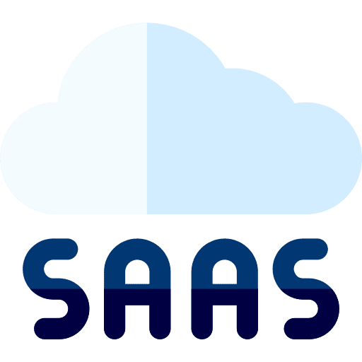 Saas network cloud data storage icon Saas network cloud data storage icon