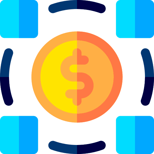 Value chain cost budget industry icon Value chain cost budget industry icon
