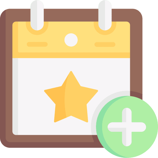 Add event schedule calendar star icon
