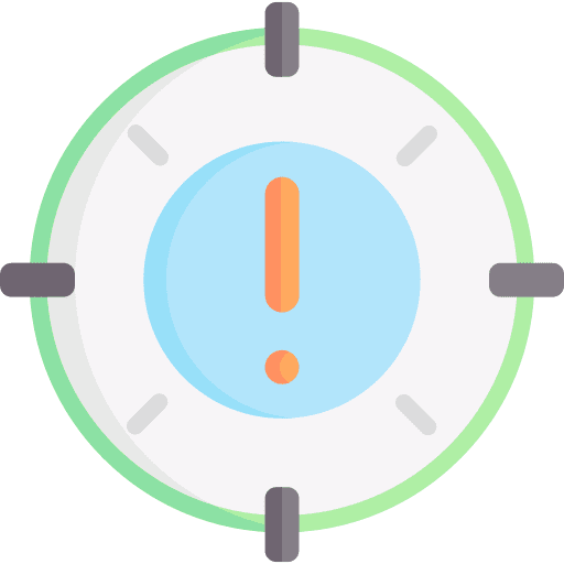 Alert exclamation mark watch delay icon