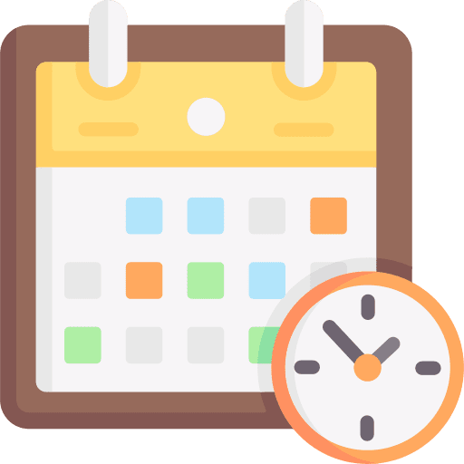 Calendar planning time and date schedule icon