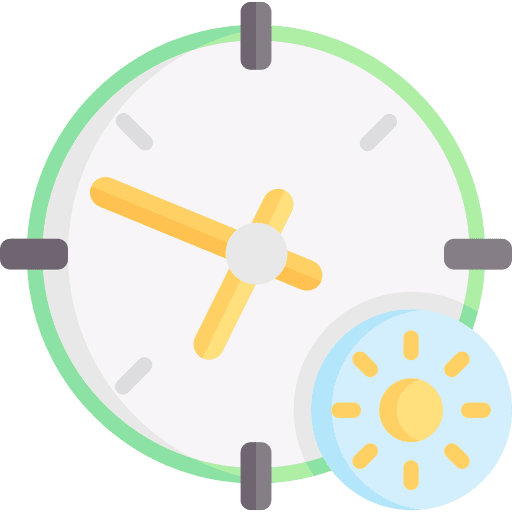 Morning sun alarm time icon