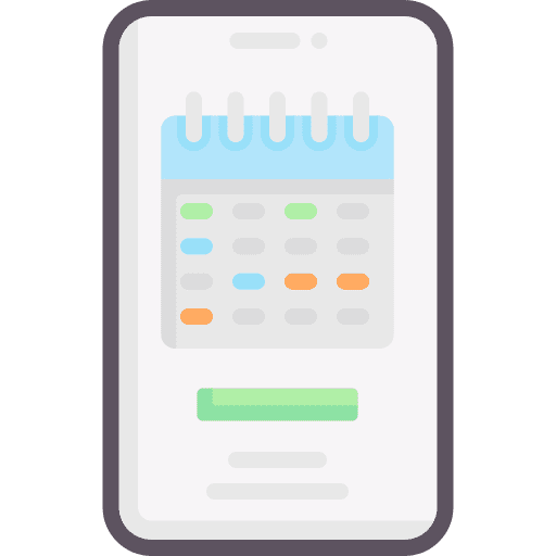Calendar calendar time and date mobile phone icon Calendar calendar time and date mobile phone icon
