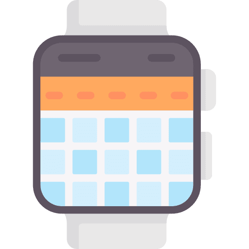 Calendar smartwatch event watch icon Calendar smartwatch event watch icon