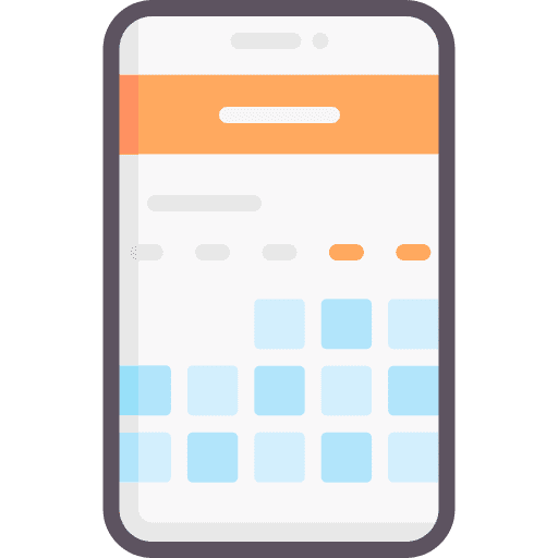 Calendar time and date mobile event icon Calendar time and date mobile event icon