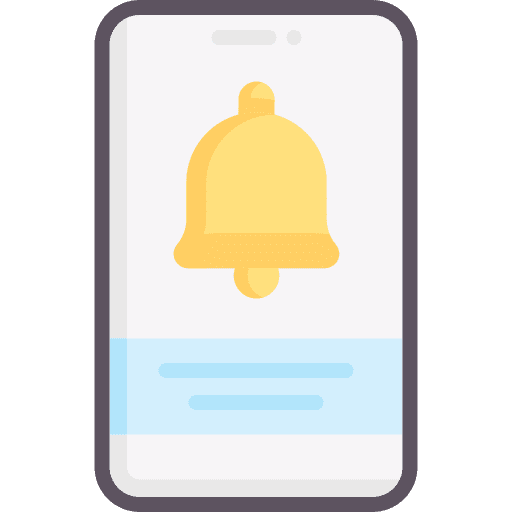 Notification technology notification smartphone icon Notification technology notification smartphone icon