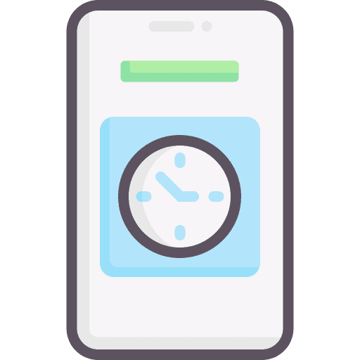 Time cellphone electronics time and date icon Time cellphone electronics time and date icon