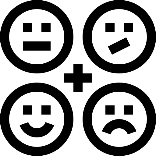 Behaviour sad happy emoji icon