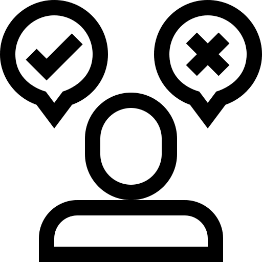 Decide path business and finance choice icon