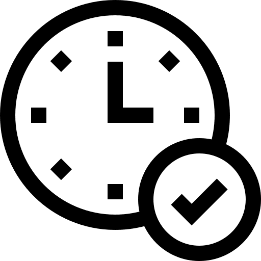 On time check symbol tool icon