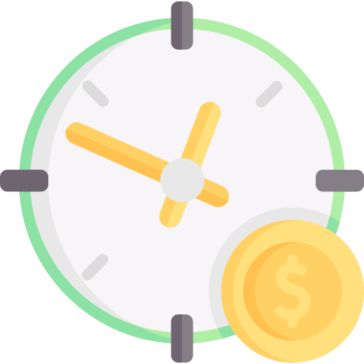 Time is money dollar symbol clock business icon Time is money dollar symbol clock business icon
