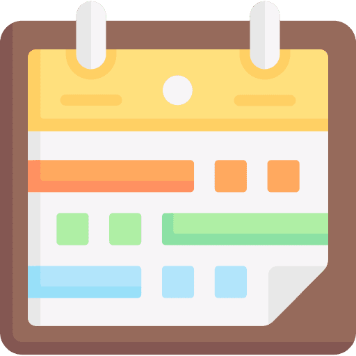 Week timeline week schedule icon Week timeline week schedule icon