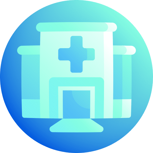 Hospital healthcare and medical hospital health clinic icon