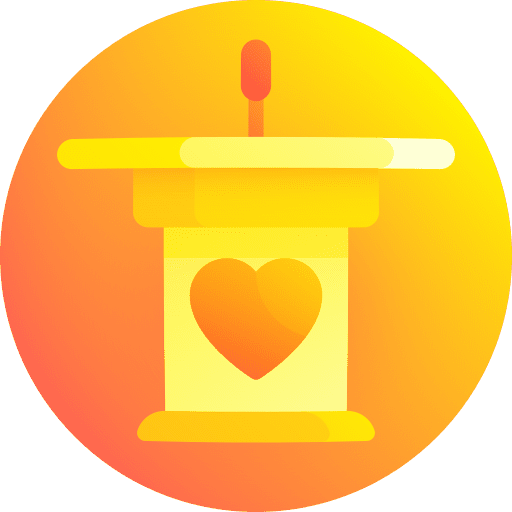 Motivational speech coaching discourse talk icon