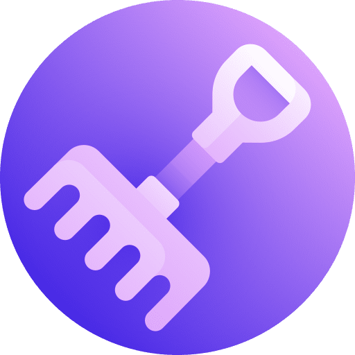 Rake farming and gardening equipment repair utensils icon