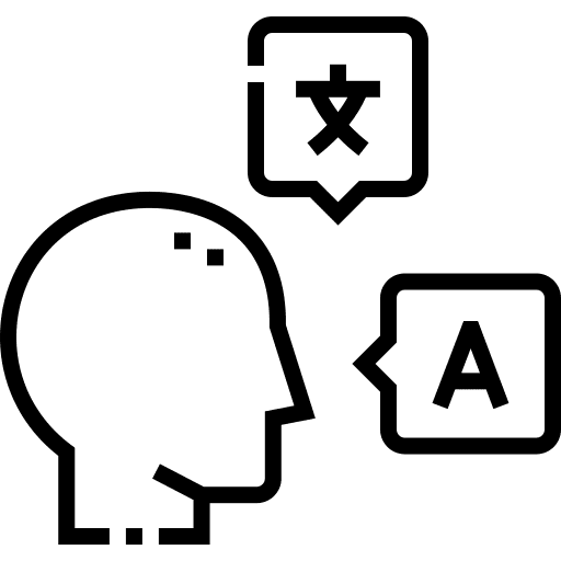 Bilingual translate communication bilingual icon