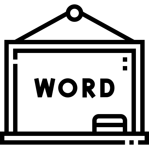 Blackboard lesson classroom school material icon