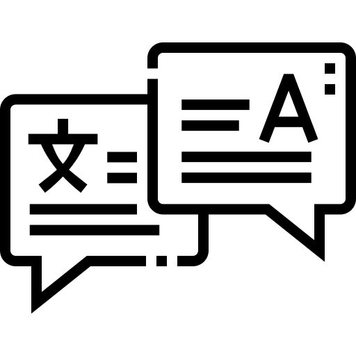 Bubble chat language translator dialogue icon