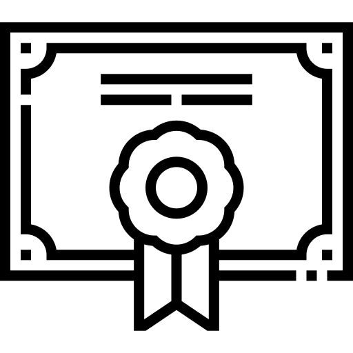 Certificate contract degree certification icon