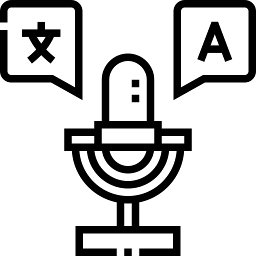 Microphone translator microphone translate icon