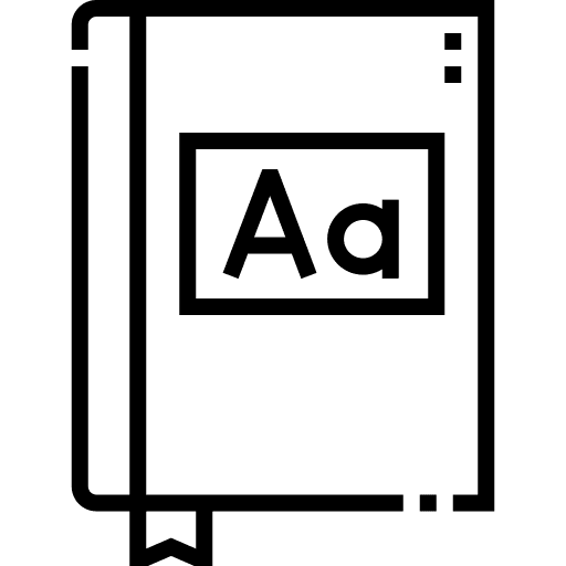 Dictionary manual education grammar icon
