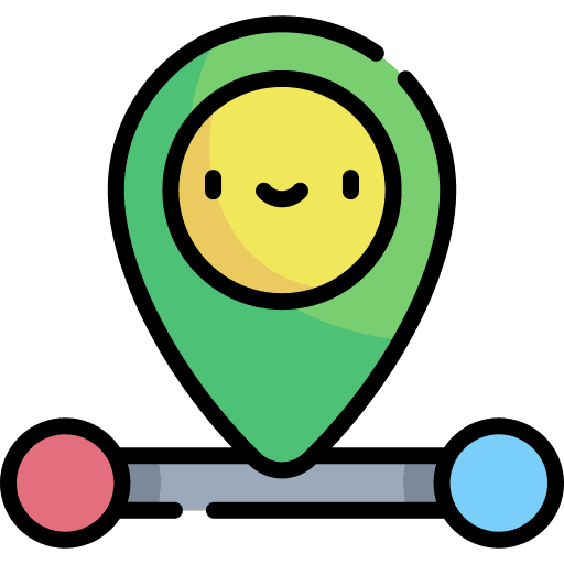 Distance distance maps and location smile icon Distance distance maps and location smile icon