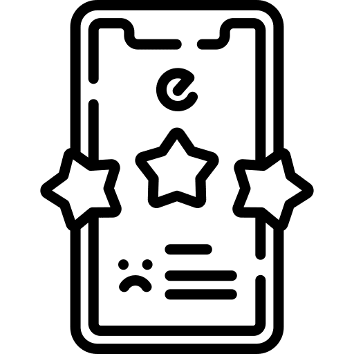 Rating shopping marketing products icon