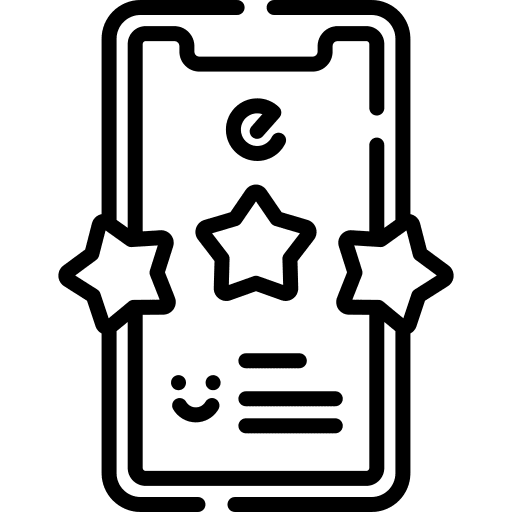 Rating stars feedback marketing icon Rating stars feedback marketing icon