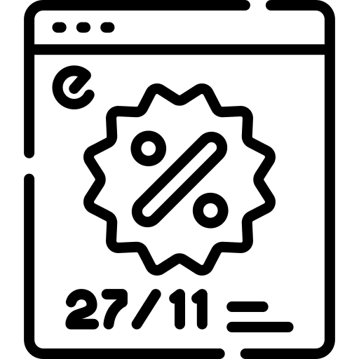 Black friday mobile phone percentage discount icon Black friday mobile phone percentage discount icon