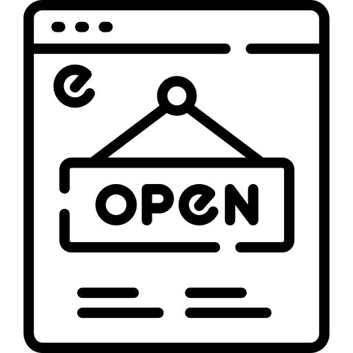 Open browser ecommerce sign icon Open browser ecommerce sign icon