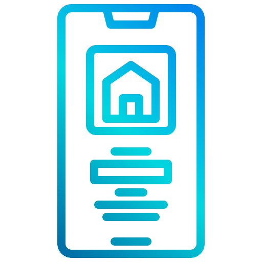 Application smartphone smart house home icon Application smartphone smart house home icon