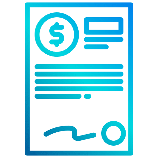Contact real estate bank certificate icon Contact real estate bank certificate icon