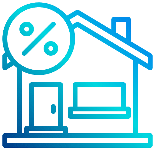 Promotion real estate home percentage icon Promotion real estate home percentage icon