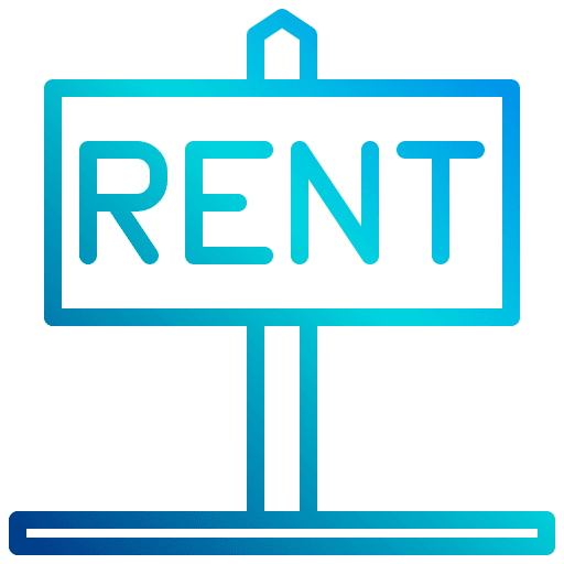 Rent signs post home icon Rent signs post home icon