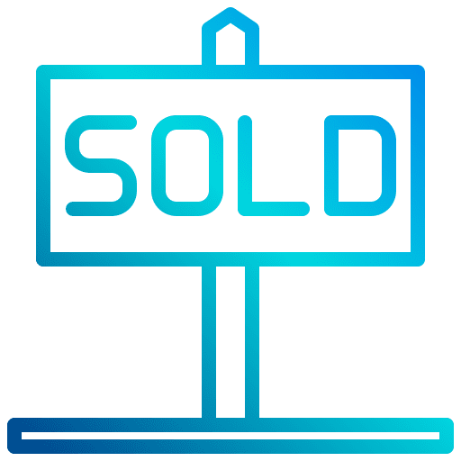Sign real estate residence sold icon Sign real estate residence sold icon