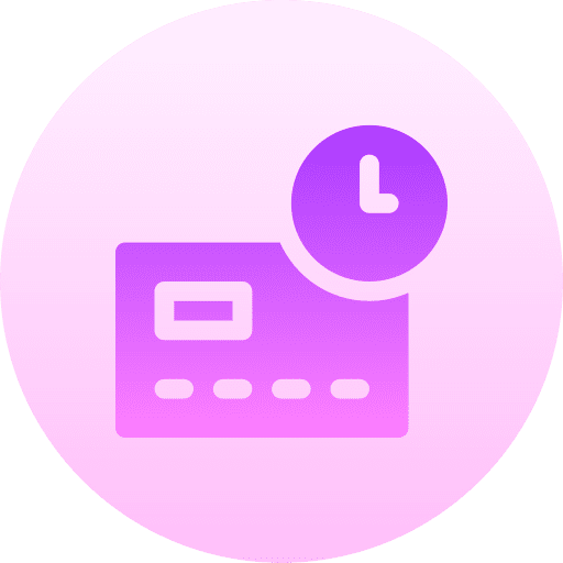 Credit card payment pay clock icon Credit card payment pay clock icon