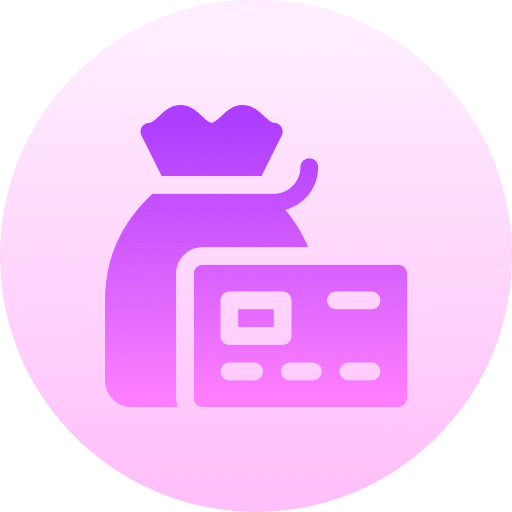 Money bag money bag credit card payment icon